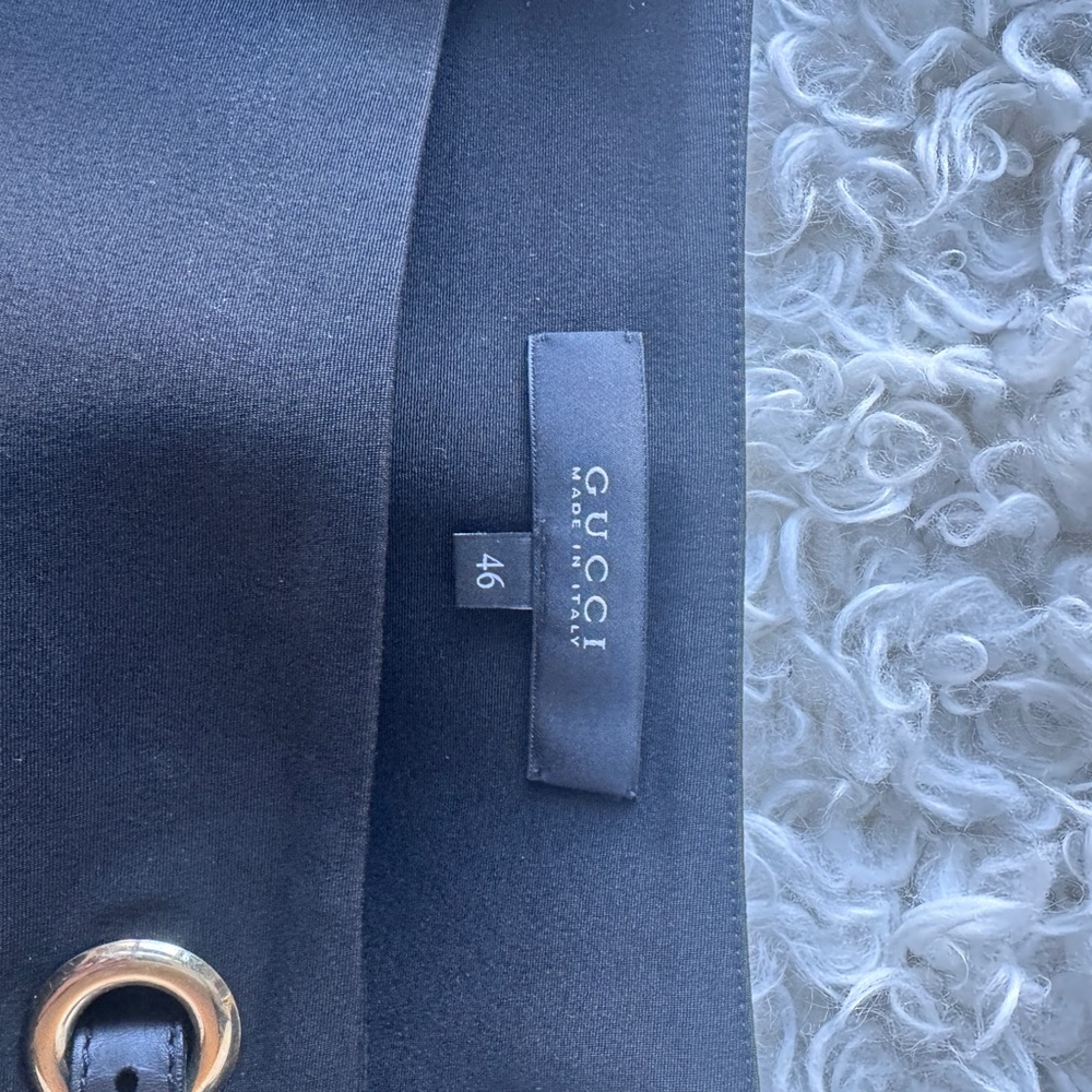 Gucci Black Mini Skirt with Buckle Accents - Picture 4 of 11